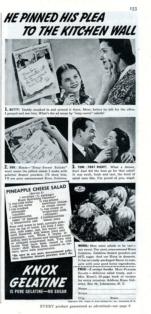 Ad: Don't Feed A Man "Sissy-Sweet" Salad!