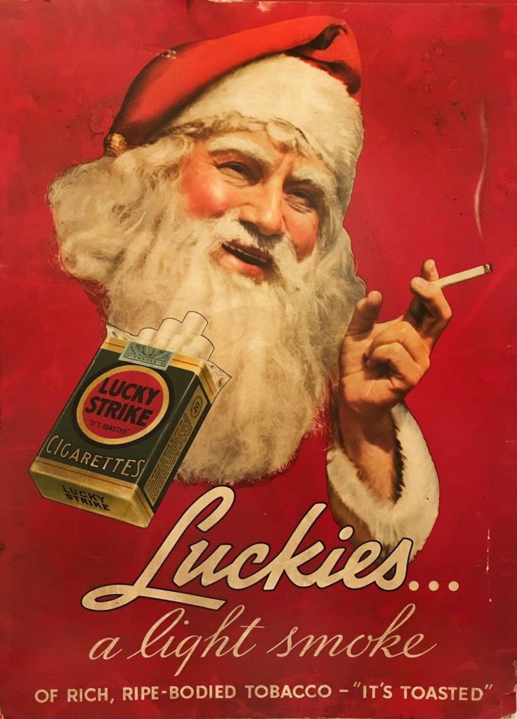 Lucky Strikes Santa Ad, 1937