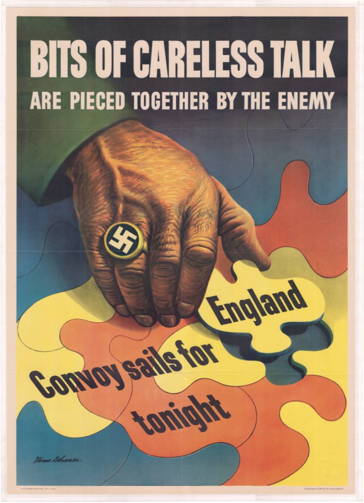 World War II Propaganda Poster - Bits of Careless Talk