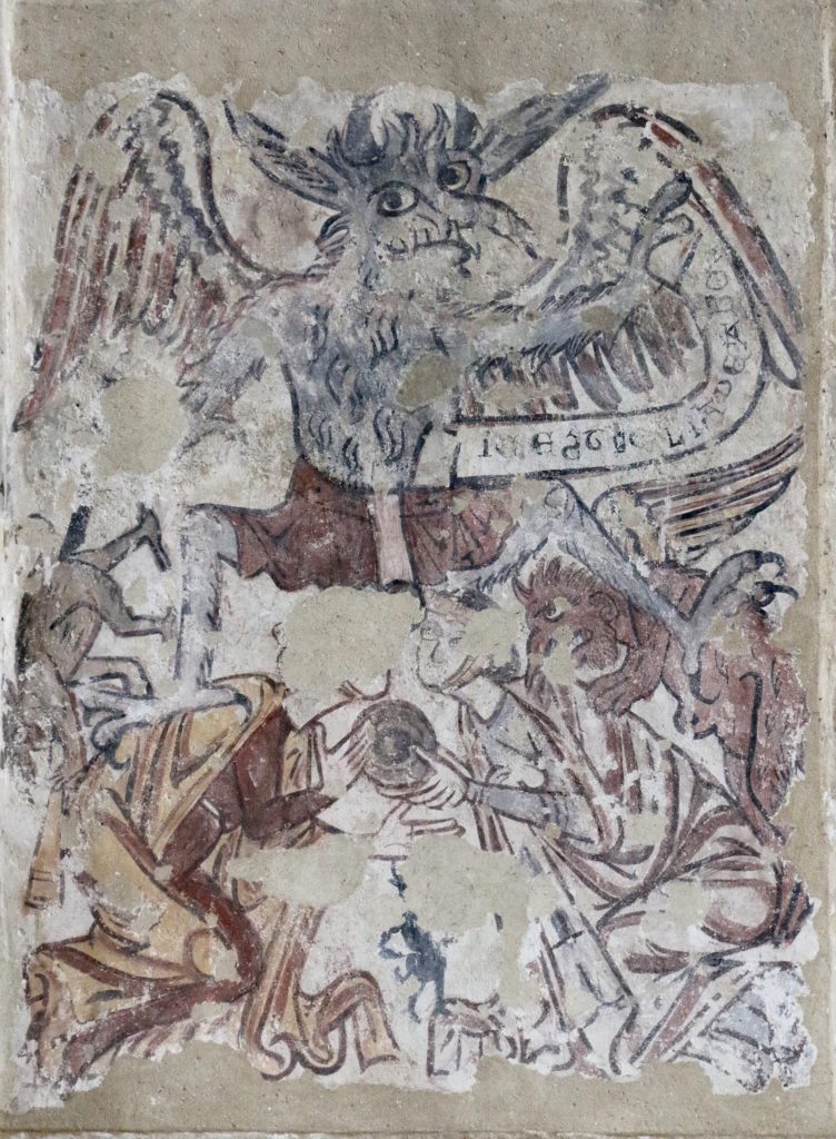 15th Century Wall Painting of Titivillus