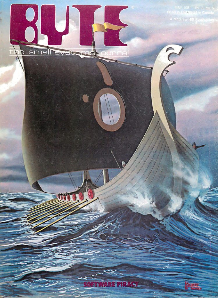May 1981 Byte Magazine Cover - Software Piracy