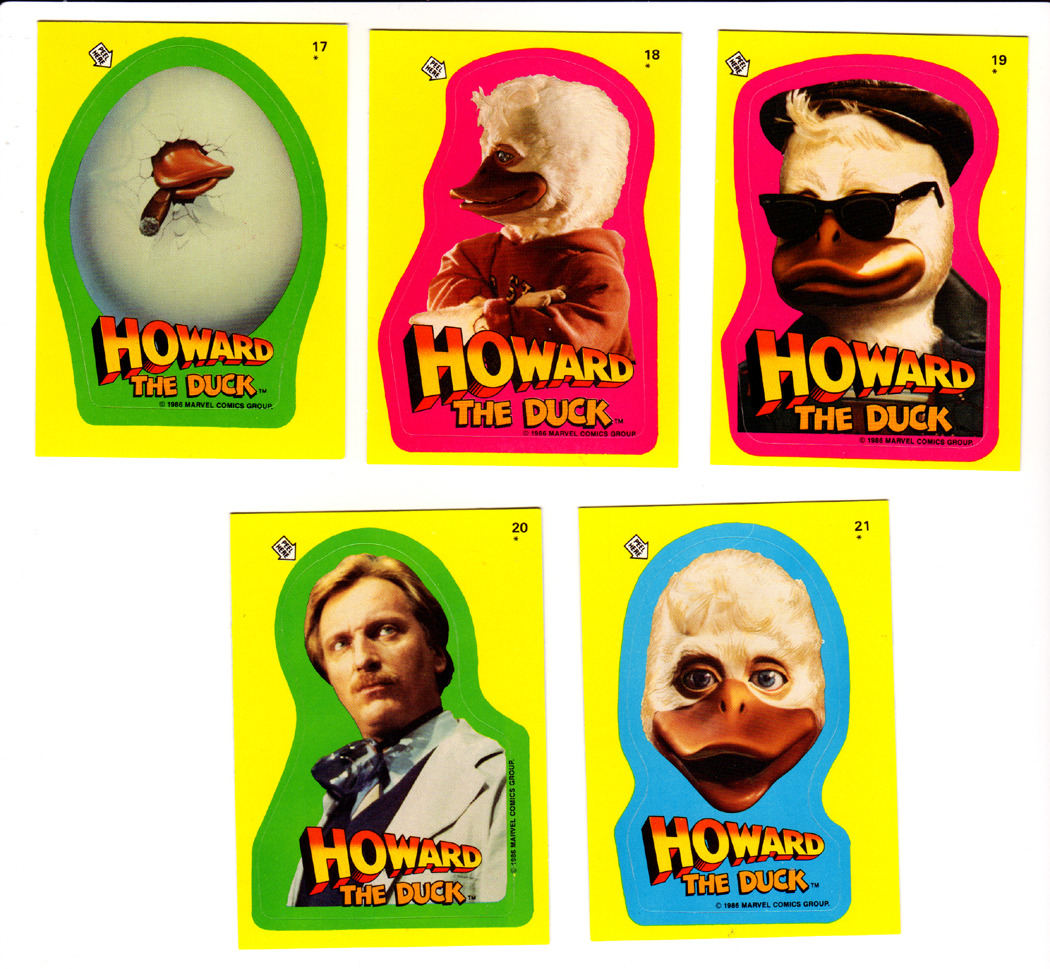 Howard The Duck (1986) Topps Trading Cards - Stickers