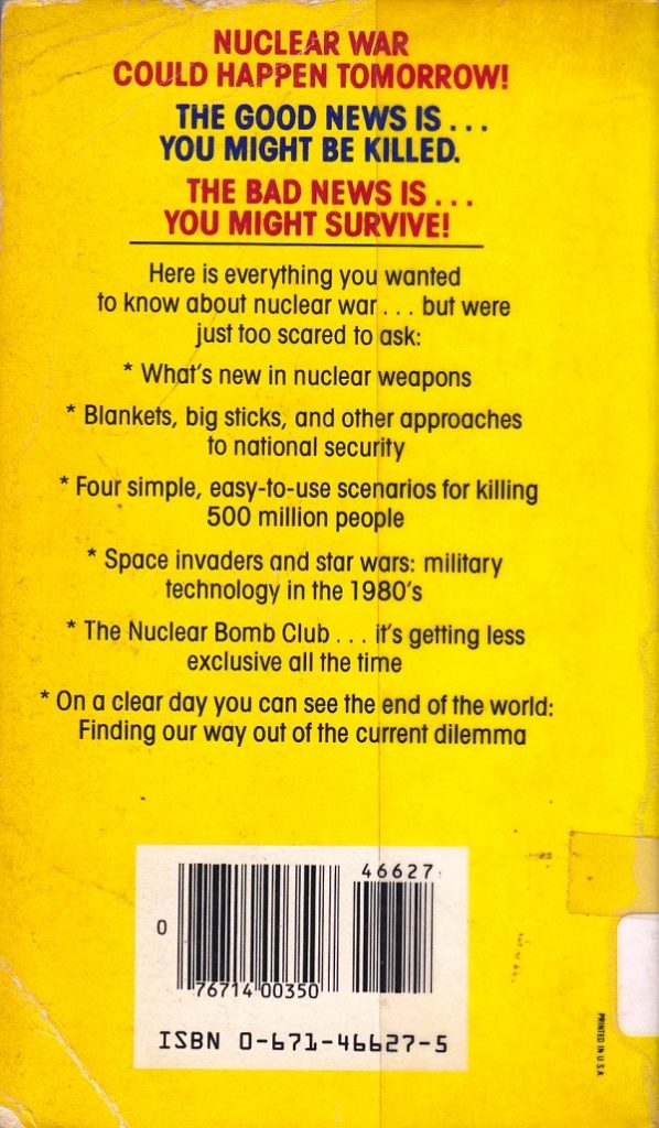 Nuclear War: What's In It For You? - Back Cover