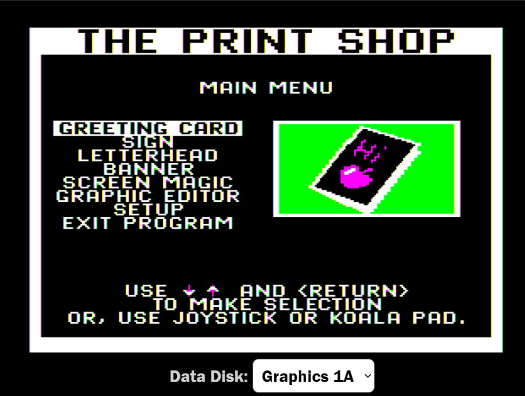 The Print Shop Screenshot