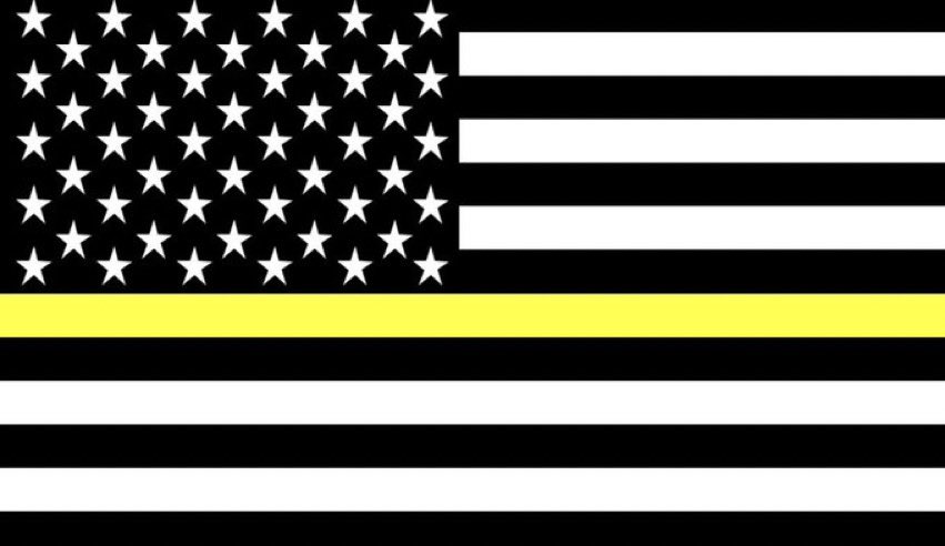 Police Yellow Line Flag