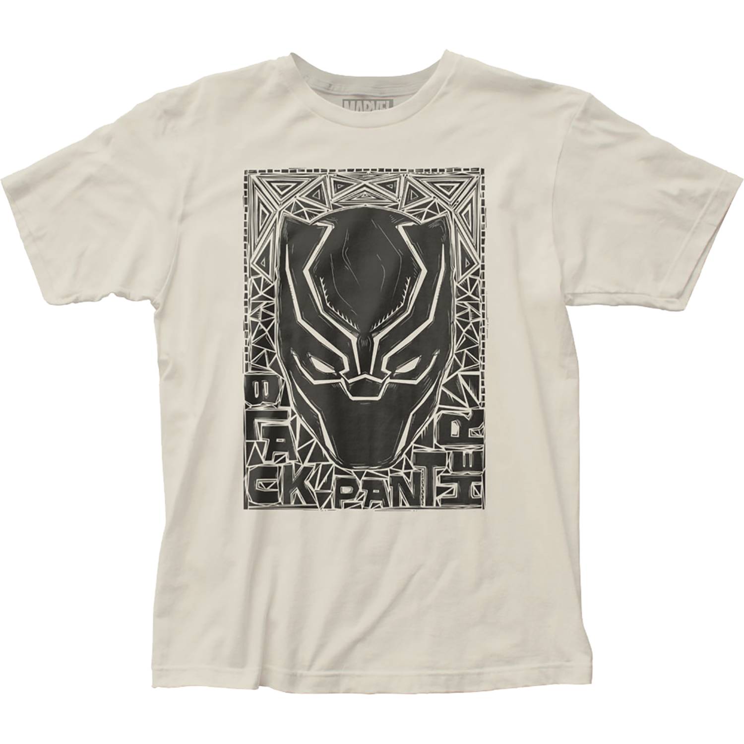 Marvel Woodcut T-Shirts - Black Panther