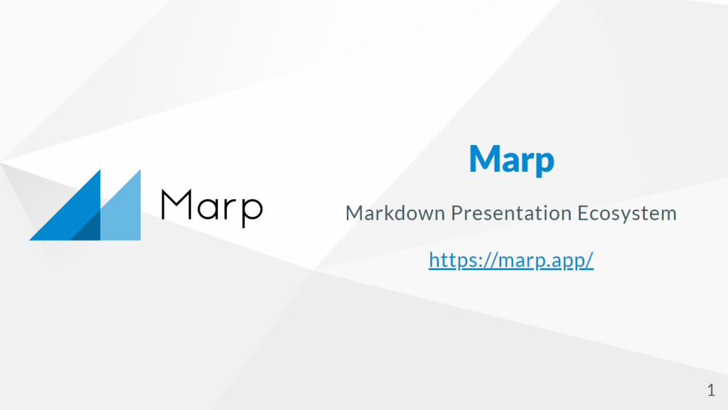 Marp Sample Slide 1